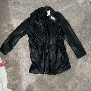 Black leather jacket